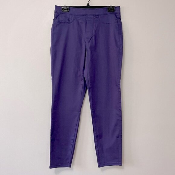 New Bellina Purple Stretch Pull On Skinny Jeans Jeggings Size 8 bin 4E - Picture 2 of 6
